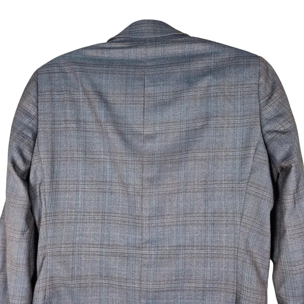 Ted Baker Blazer Mens 36R No Ordinary Joe JAKE Wool Plaid Sport Coat Blue Preppy
